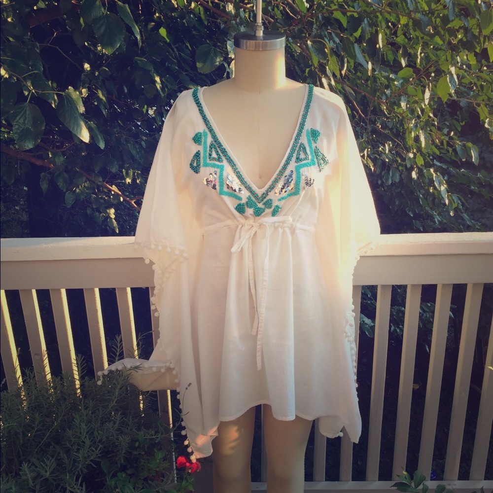 Beaded beach cover up